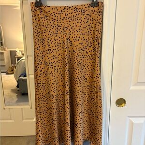 Cotton Candy Tan and Black Midi Skirt